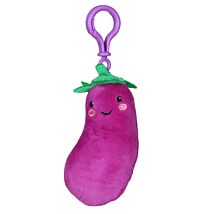 Softlings Salad & Veg Aubergine Plush Key Clip