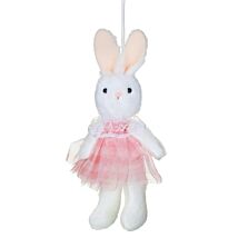Assorted Fabric Bunny in Gingham Hanging Easter Decoration