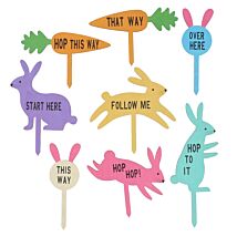 Bright Easter Egg Hunt Kit with 8 Signs & Organza Bag