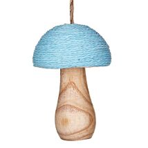 Assorted Twine Topped Wooden Toadstool Hanging Easter Decoration