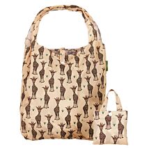 Cream Giraffe Recycled Foldaway Shopper