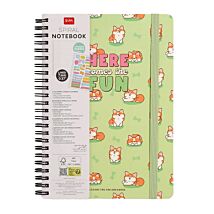 ‘Here Come’s The Fun’ Corgis A5 Spiral Notepad