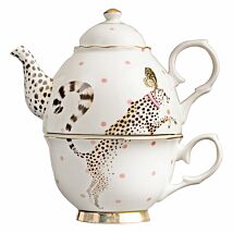 Cheetah Tea For One Set