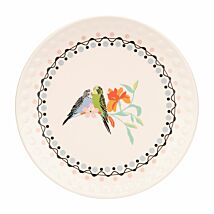 Painted Table Budgies 8 Inch Side Plate