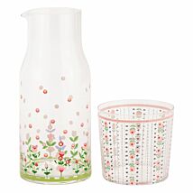 Spring Birds Floral Carafe & Glass Set