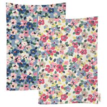 Painted Pansies Set of 2 Tea Towels