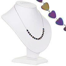 Rainbow Hearts Hematite Necklace