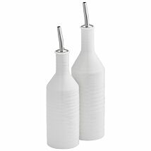 White Oil & Vinegar Drizzler Set