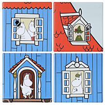 Window Set of 4 Ceramic Coasters