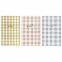 Kitchen Set of 3 Notebooks (Meal Planner. Grocery List. Recipe Ideas) 