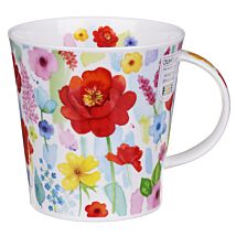 Floral Burst Red Cairngorm Shape Mug