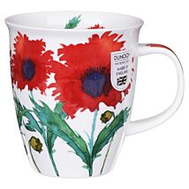 Flora Poppy Nevis Shape Mug