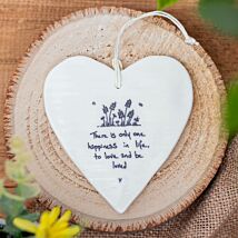 ‘Love and Be Loved’ Porcelain Heart