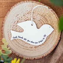 Good Friends Lift You Porcelain Bird