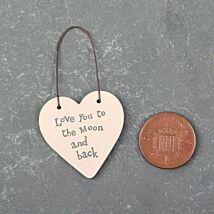 To The Moon and Back - 3cm Little Heart on Wire