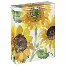 Flowers Tall Slim Rectangular Storage Tin