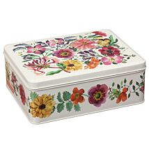 Garden Flowers Deep Rectangular Tin