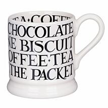 Black Toast Writing Half Pint Mug