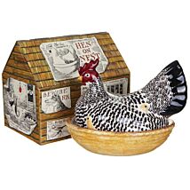 Silver Hen On Nest Boxed