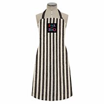 Beer & BBQ Wide Striped Apron