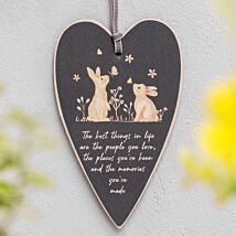 Meadow Friends Rabbit Heart Tag