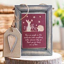 Meadow Friends Rabbit & Hedgehog Wooden Sign