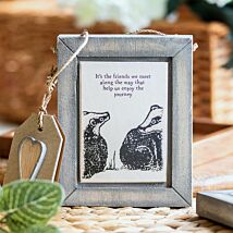Block Print ‘Badgers’ Wooden Sign