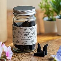 Black Pomegranate Jar Of Incense Cones