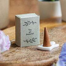 ‘Protected’ Matchbox Incense Cone Set