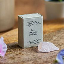 Love, Harmony, Positivity Rose Quartz Crystal Matchbox