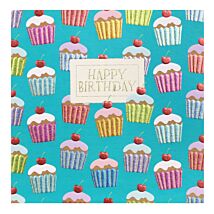 Hey Fresco ‘Cupcakes’ Teal Birthday Card