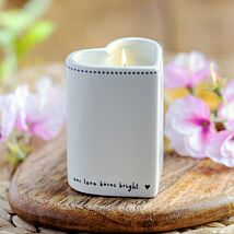 ‘Send With Love’ Heart Shaped Vanilla Candle