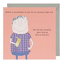 ‘Athlete/Biscuit’ Greetings Card
