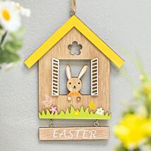 Window Scene Rabbit Hanger Easter Decoration