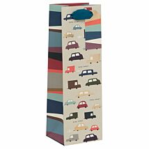 Quirky Cars Bottle Gift Bag