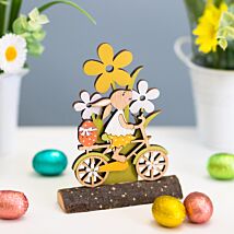 Assorted Bunny On Bicycle Wooden Easter Decoration