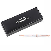 Bridgewater Pen Company On Your Graduation White & Rose Gold Pen