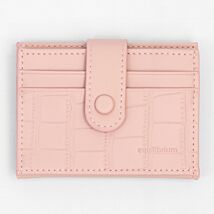 Dusky Pink Mock Croc Card Wallet