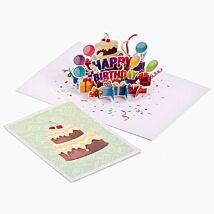 Kirigami ‘Happy Birthday Cake’ 3D Pop-up Card