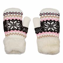 Cozy Cream Fair Isle Children’s Mittens
