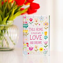 ‘Filled With Love’ Home Glass Plaque