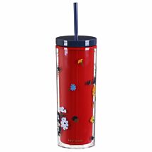 Bouquet Toss Acrylic Tumbler with Straw