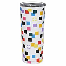 Scattered Checks Stainless Steel Thermal Tumbler