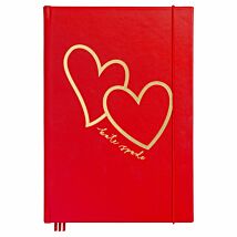 Brushstroke Hearts Take Note Extra Large Notebook