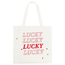 Lucky Ladybug Canvas Book Tote