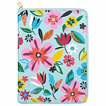 Safari Floral Zip Around Notepad Folio