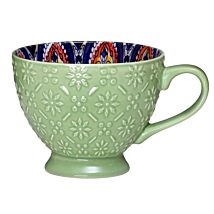 Tuscany Green Footed Ceramic Mug