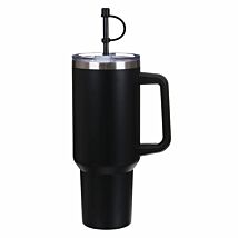 Black 1200ml Travel Tumbler with Straw