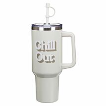 Chill Out Cream 1200ml Travel Tumbler with Straw