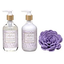 Madeline Purple Floral Shower Gift Set